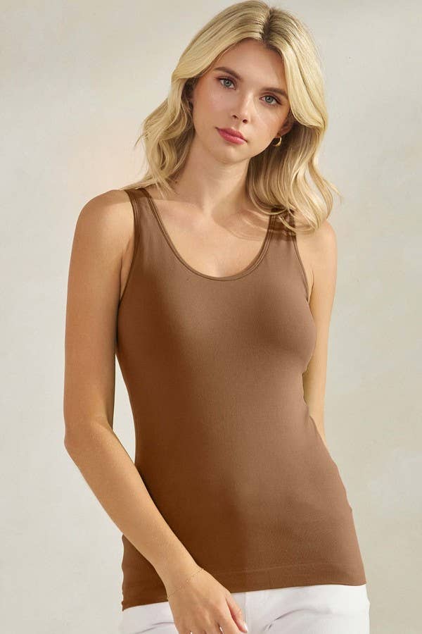 Yelete Seamless Reversible Tank w/ Built-In Bra