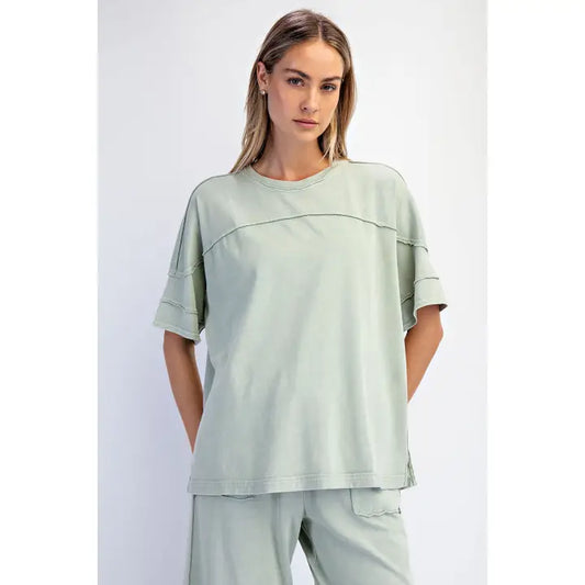 Rae Mode Mineral Washed Oversized Tee T Shirt
