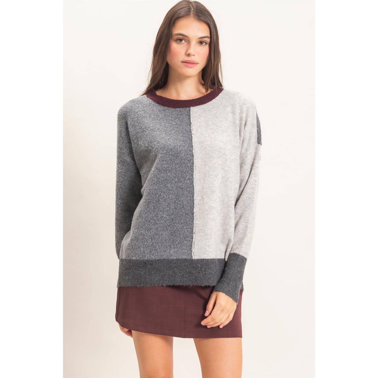 HYFVE Color block Visible Seam Sweater HF26E151