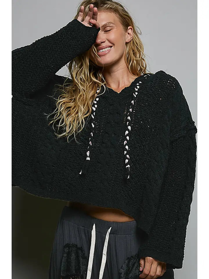 POL – Chenille V Neck Hoodie