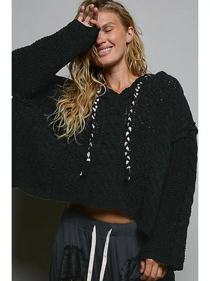 POL – Chenille V Neck Hoodie