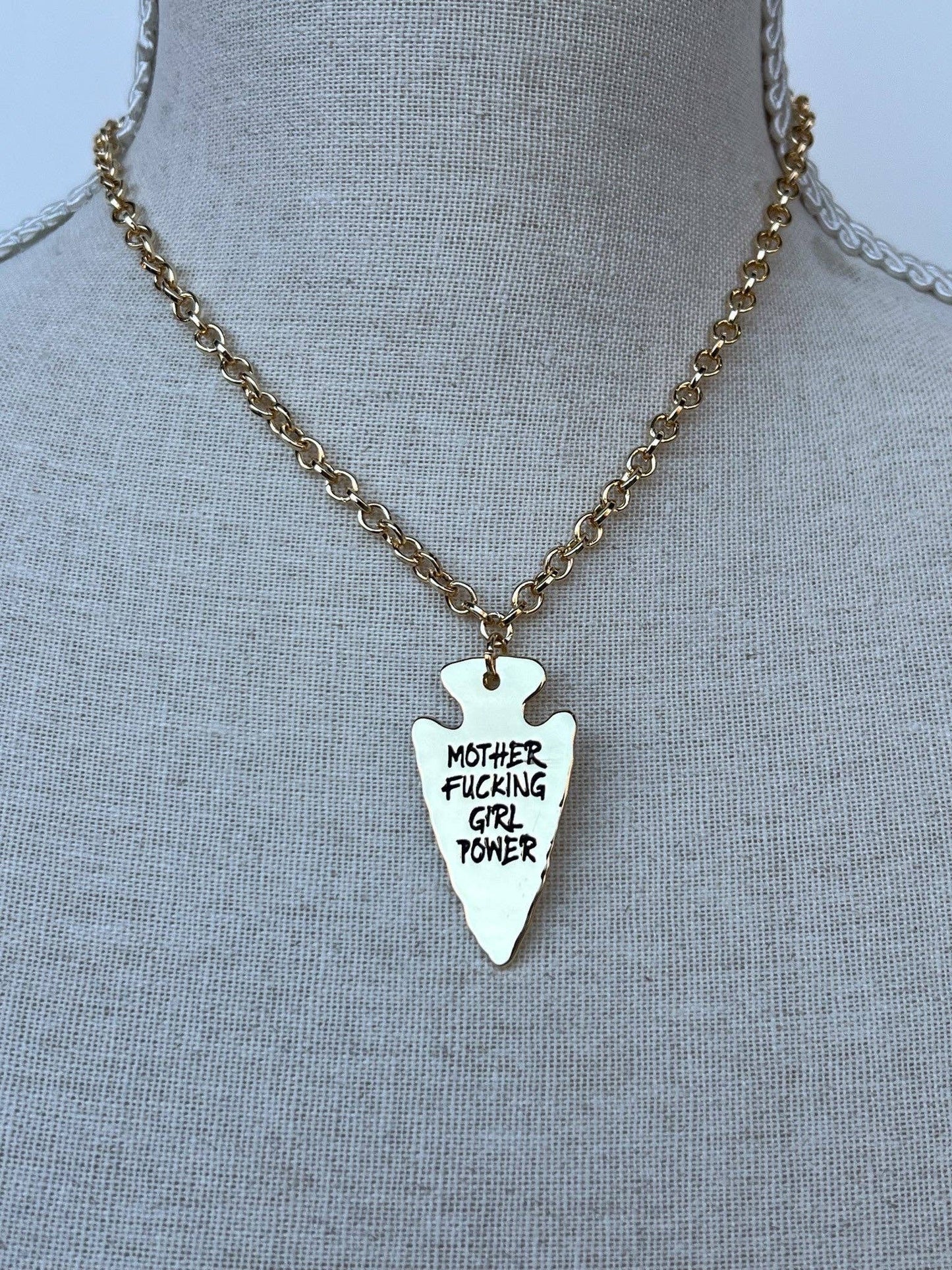 Girl Power Necklace in Gold