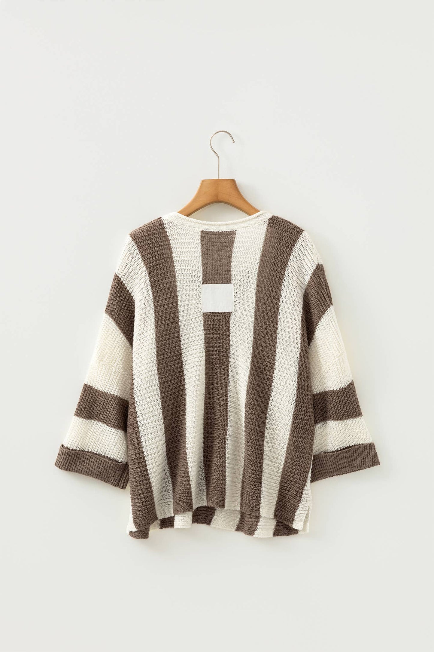 66 Fall 2026 Casual Stripe Bracelet Sleeve Top