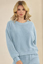 Yelete Relaxed Fit Corduroy Rib Knit Top TP2403