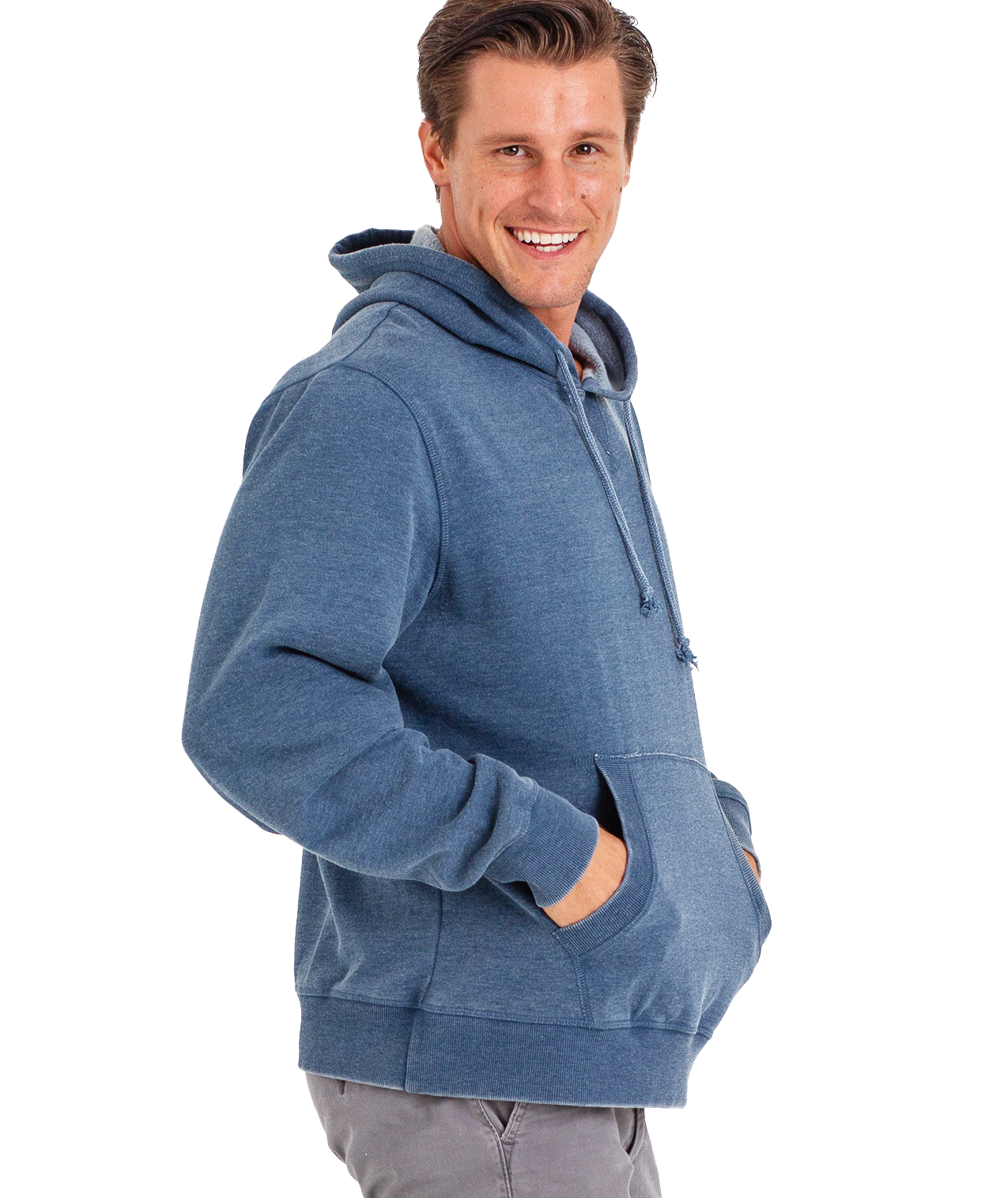 Unisex Fit Burnout Fleece Pullover Hoodie