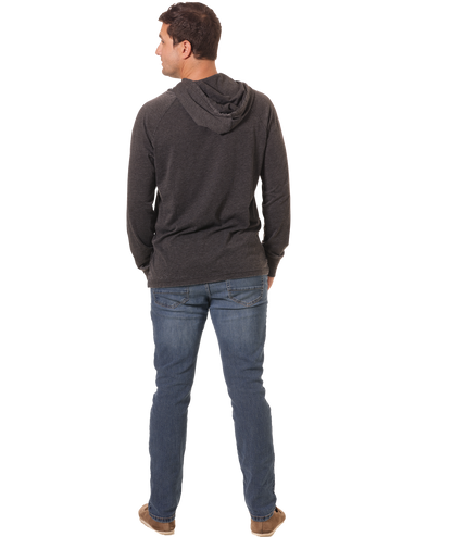Unisex Fit Jersey Hoodie - Light Garment Burnout Raglan