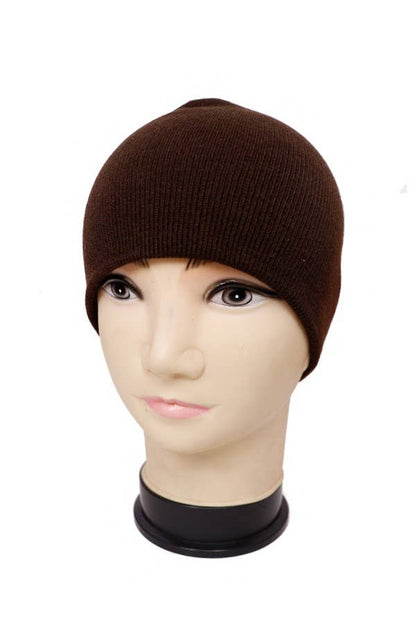 Basic Short Cut Unisex Beanies: Black