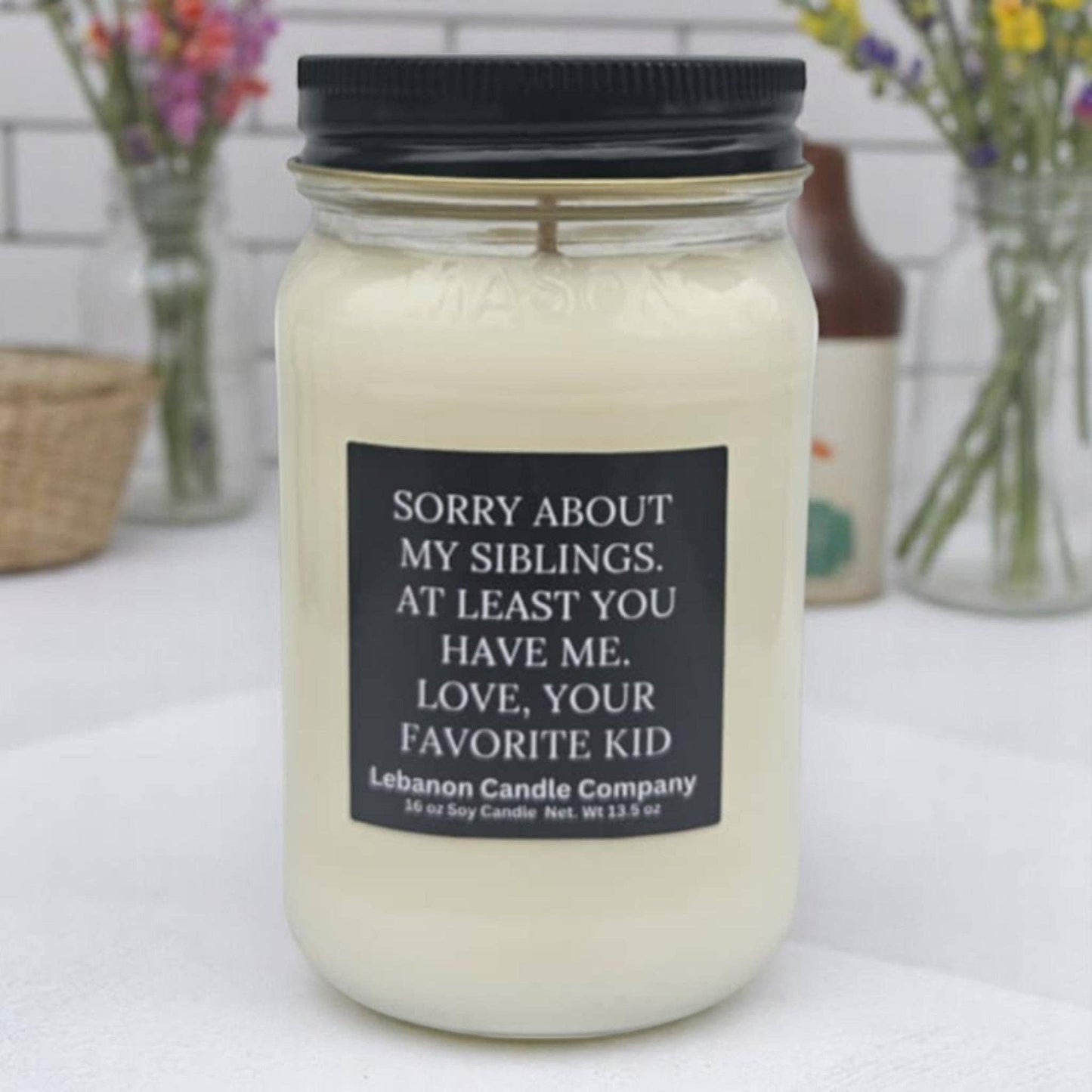 Funny Siblings Favorite Kid Candle