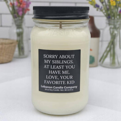 Funny Siblings Favorite Kid Candle
