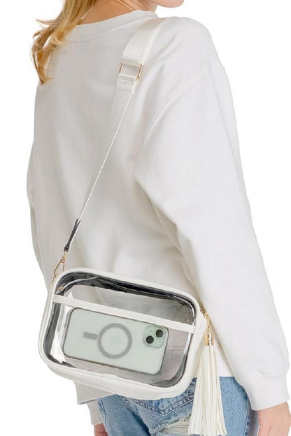 Stadium Approved Clear PU Crossbody Camera Bag