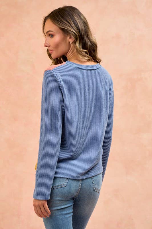 LMT4804-Bold and basic cut ou rib top