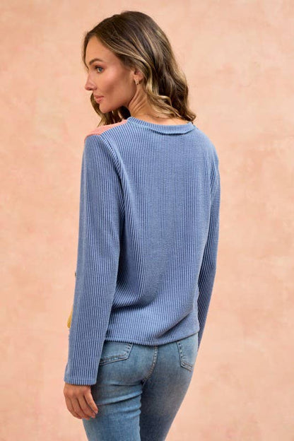 LMT4804-Bold and basic cut ou rib top