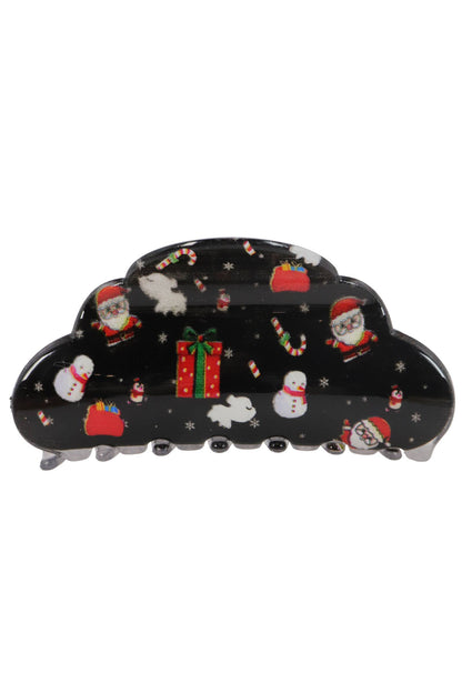 Christmas Itty Bitty Clear Cloud Hair Claw