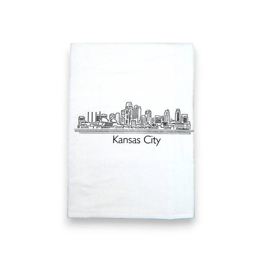 Kansas City Skyline Kitchen Tea Towel