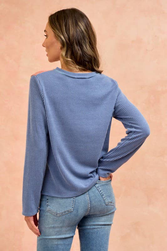 LMT4804-Bold and basic cut ou rib top