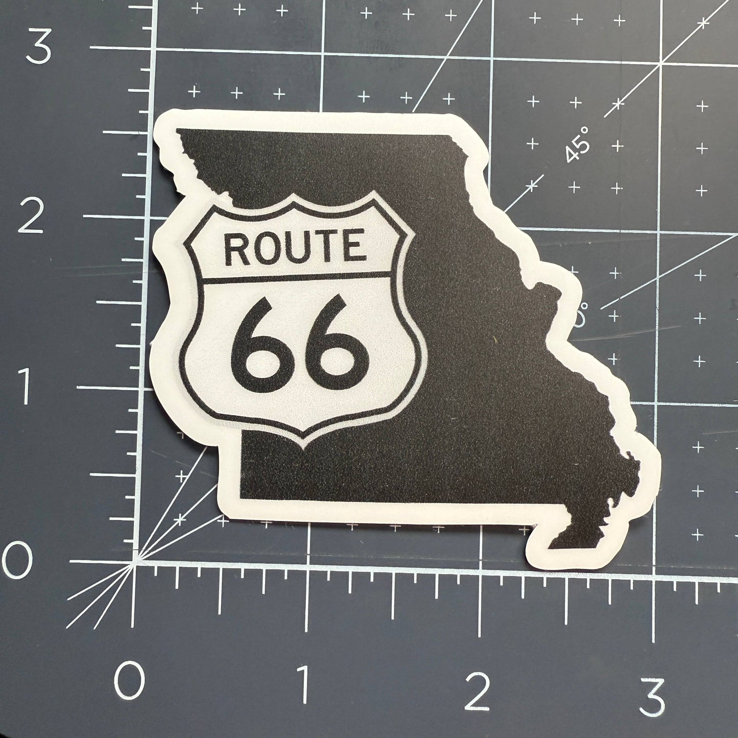 Missouri and Route 66 Highway Sign - 3" Vinyl Sticker