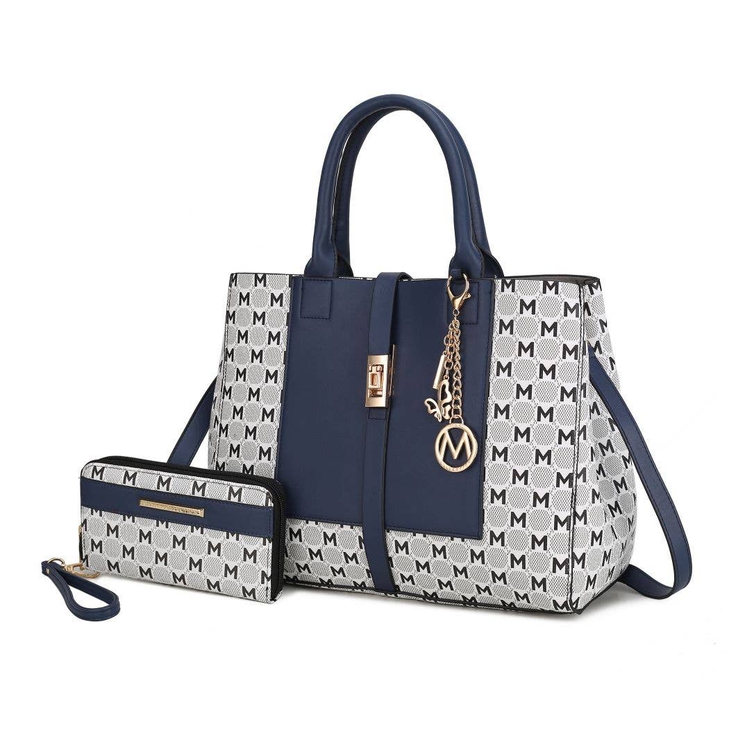 MKF Yuliana Circular M emblem Satchel Bag by Mia K