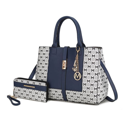 MKF Yuliana Circular M emblem Satchel Bag by Mia K