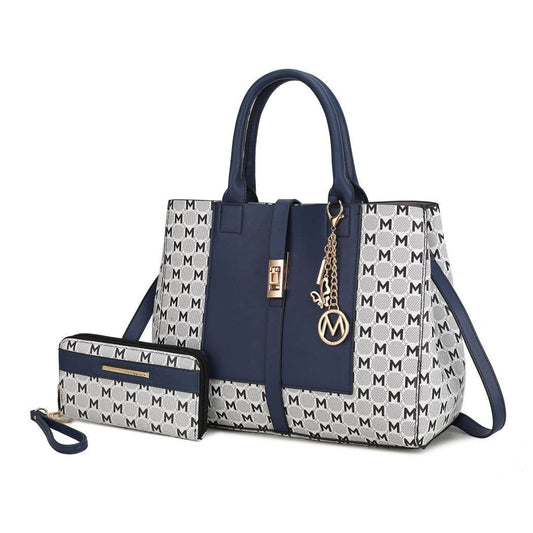 MKF Yuliana Circular M emblem Satchel Bag by Mia K