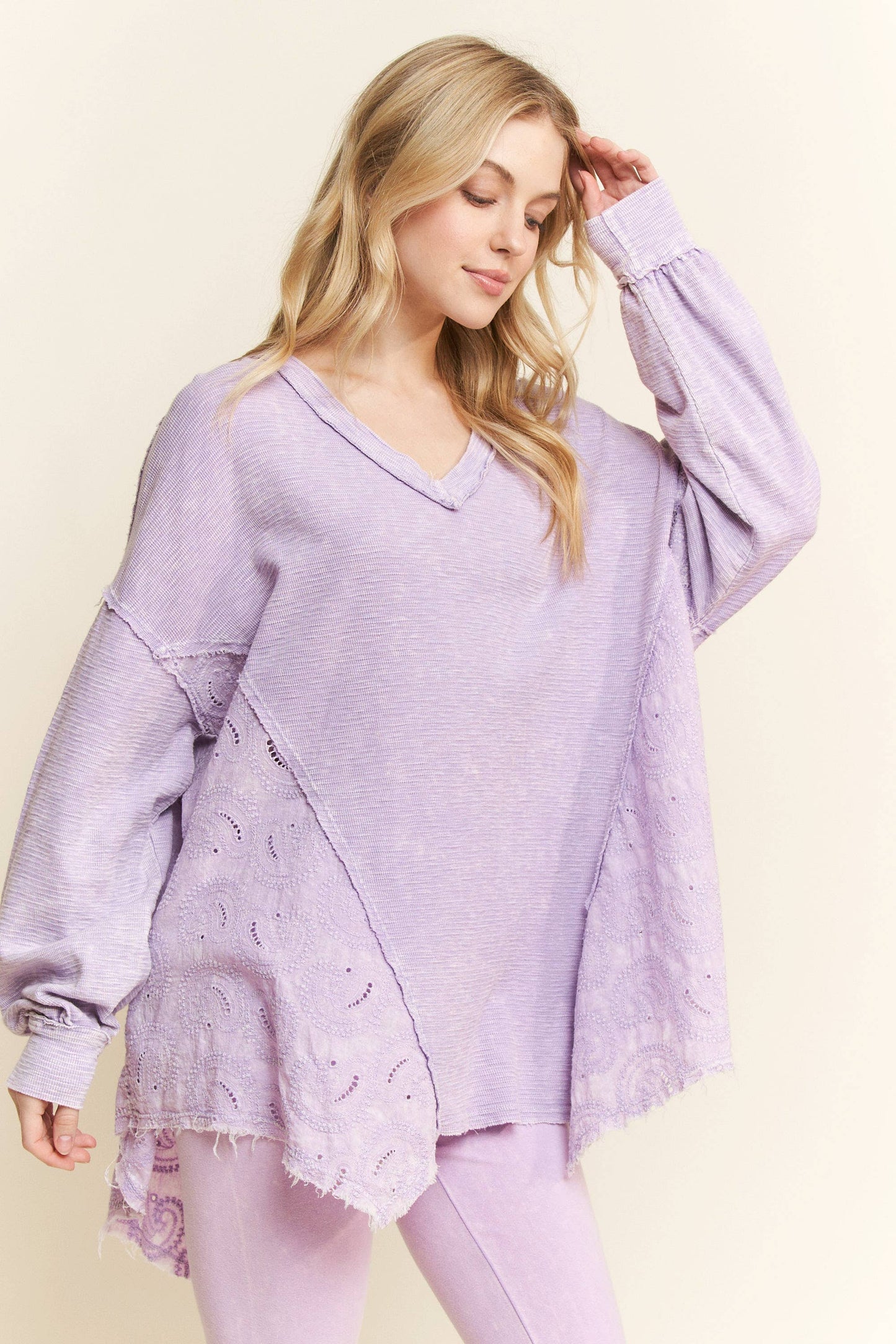 BEST Mineral Washed Western Boho Paisley Top HT5559