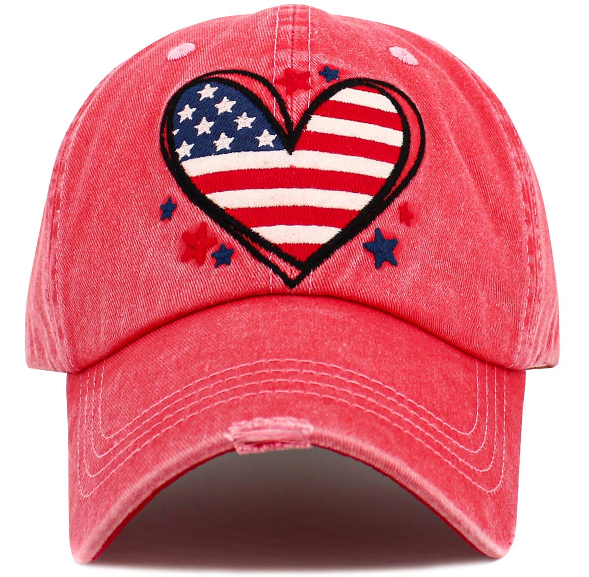 Heart Flag Vintage Ballcap