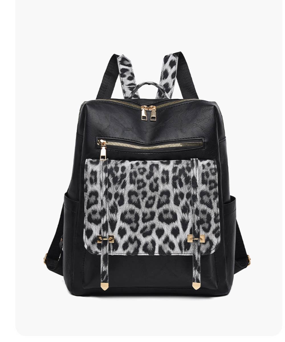 LEOPARD BACKPACK HANDBAG