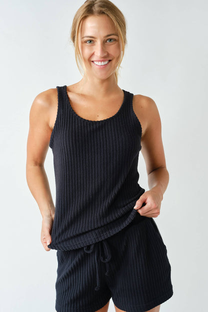 Mono B Softcore Rib Lounge Tank  top (KT5868)