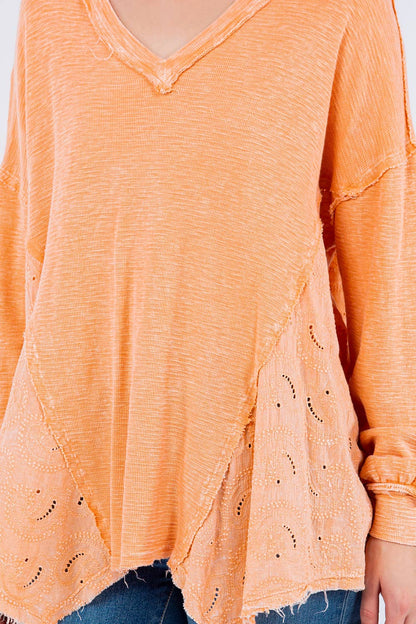 BEST Mineral Washed Western Boho Paisley Top HT5559