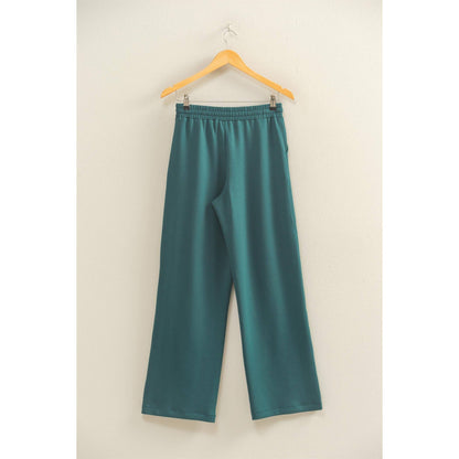 Double Knit Wide-Leg Sweatpants