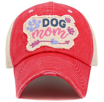 Dog Mom Meshback Ballcap: BLK