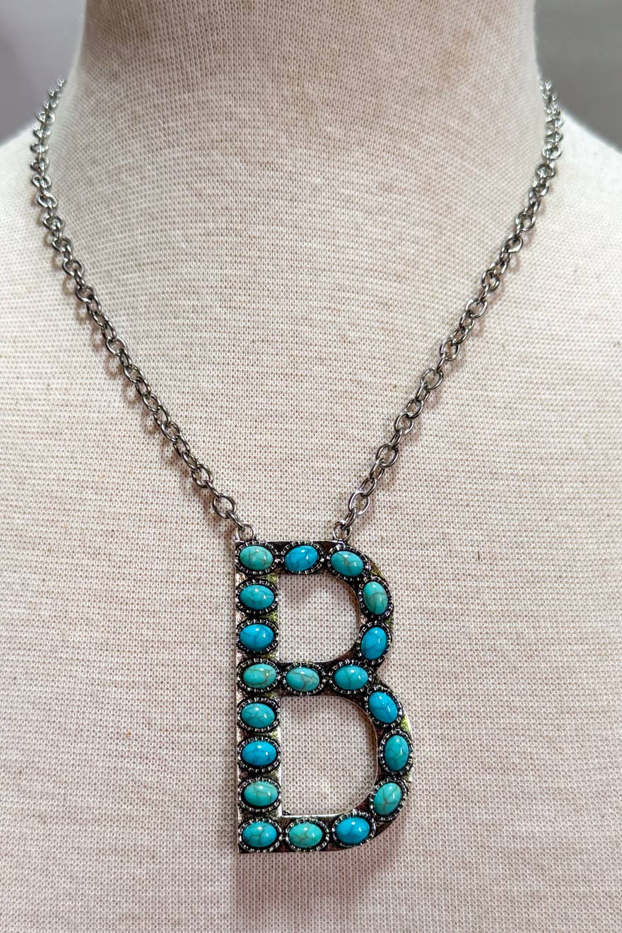 Blaze Initial Necklace-Silver