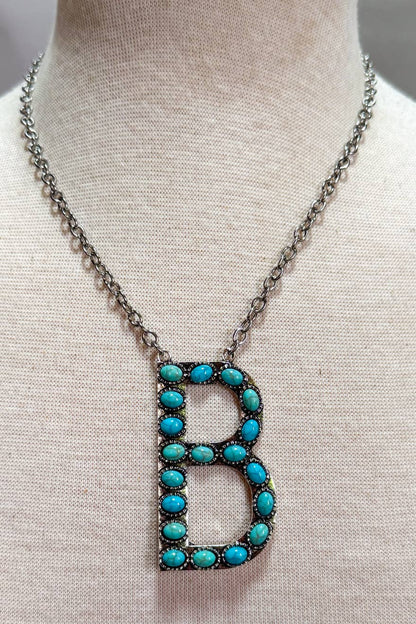Blaze Initial Necklace-Silver
