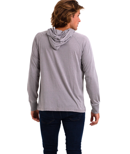Unisex Fit Jersey Hoodie - Light Garment Burnout Raglan