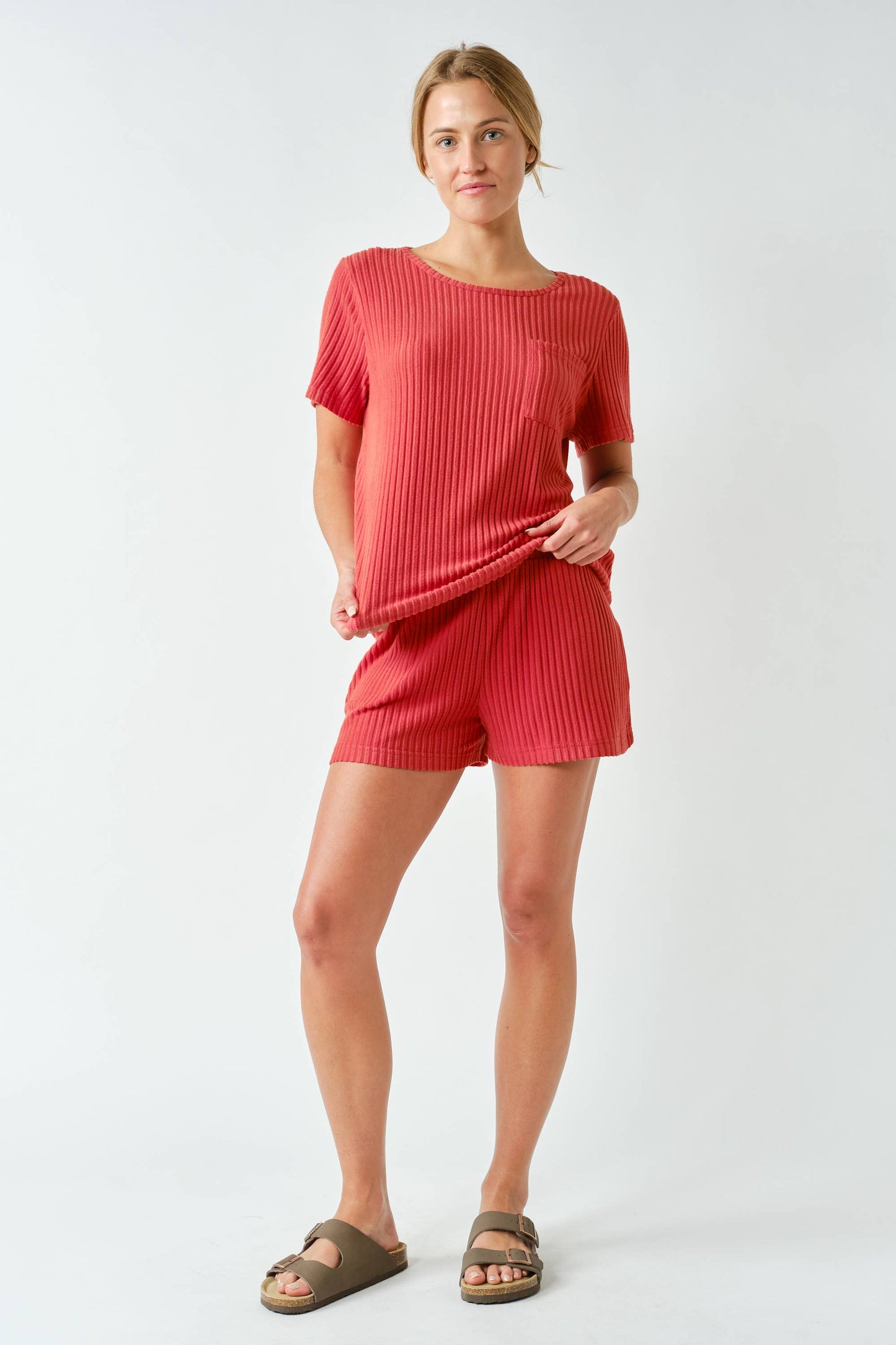 Mono B Rib Lounge Shorts (KP5871)