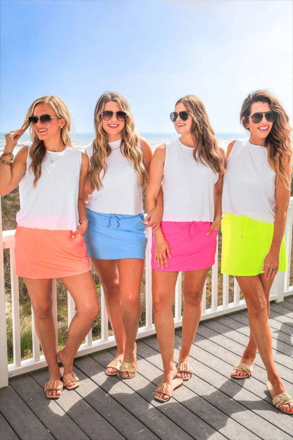Solid Dusty Blue Skort