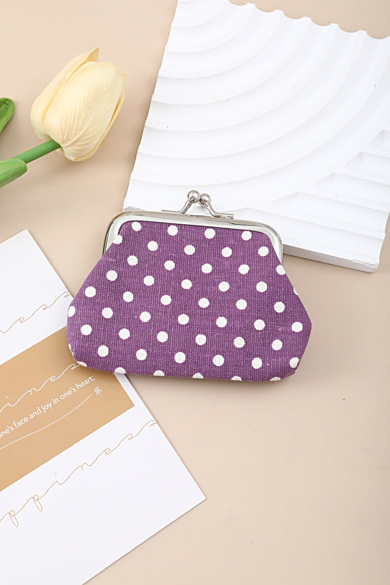 Zenana Polka Dot Kiss Lock Coin Purse UA-219