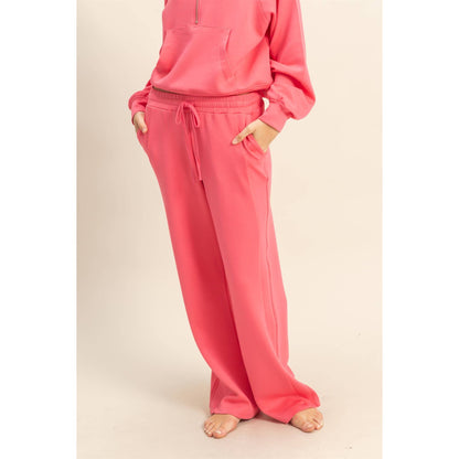 Double Knit Wide-Leg Sweatpants