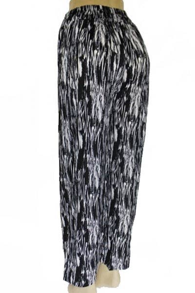 Doodled Line Printed Palazzo Pants