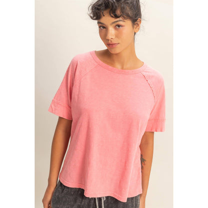 Hyfve DZ26A655 Acid Washed Boxy Tee