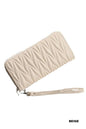 Zenana Quilted Vegan Leather Zip Wristlet Clutch Wallet UA-214