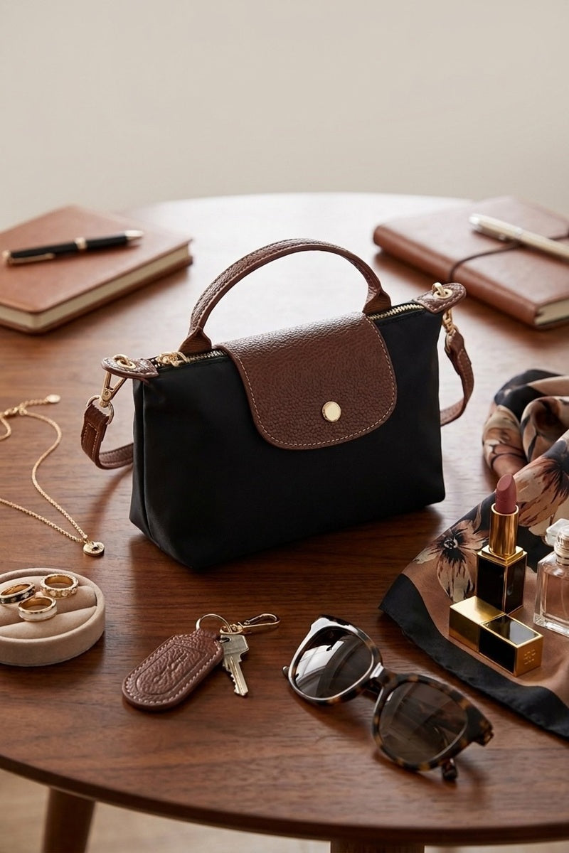 Zenana Trendy Color Block Flap Mini Handbag Ua-209