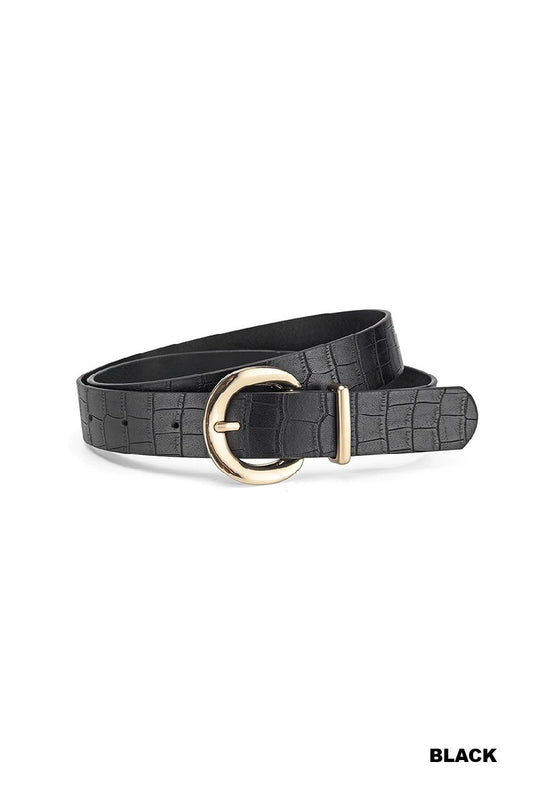 Zenana Gold Pin Buckle Fashion Belt U-436