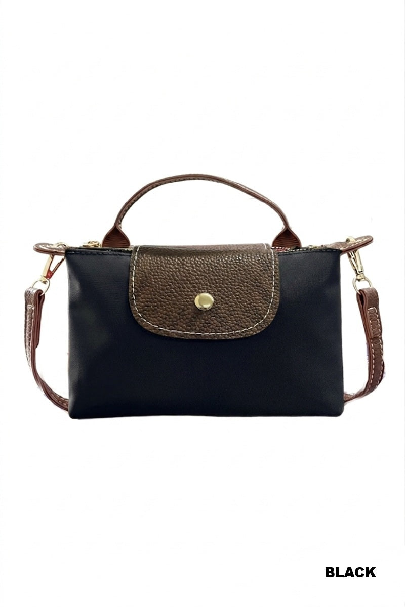 Zenana Trendy Color Block Flap Mini Handbag Ua-209