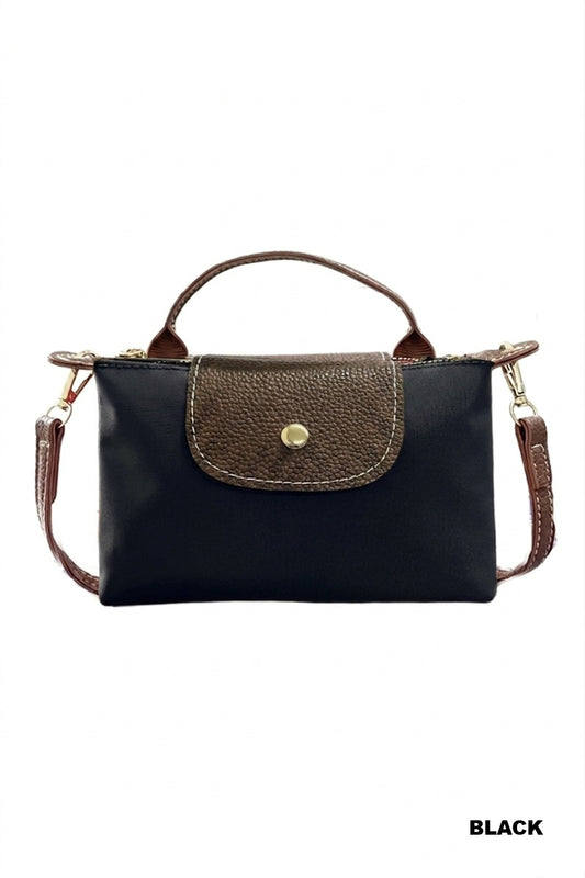 Zenana Trendy Color Block Flap Mini Handbag Ua-209