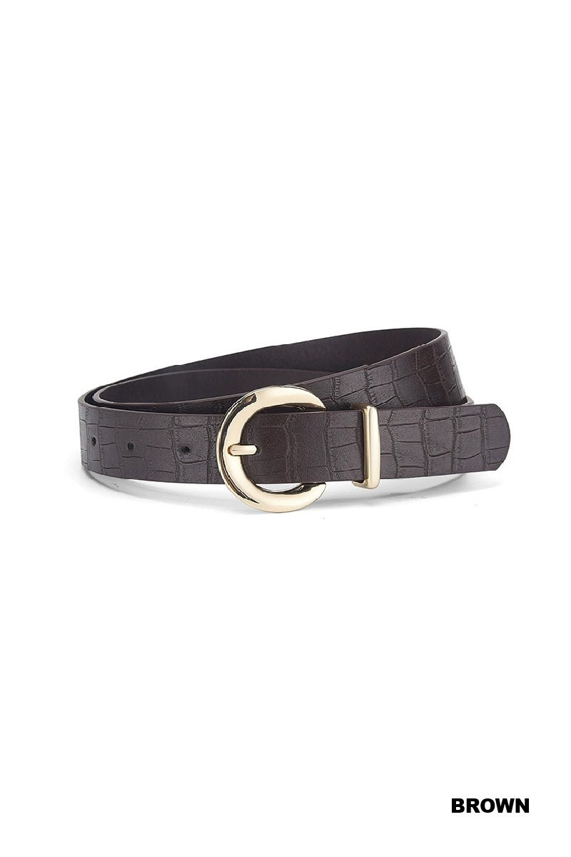 Zenana Gold Pin Buckle Fashion Belt U-436