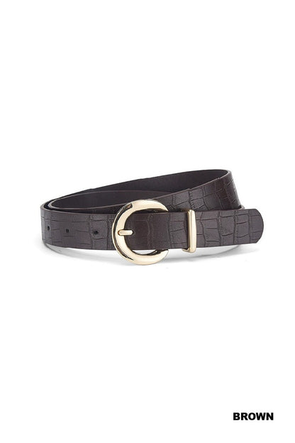 Zenana Gold Pin Buckle Fashion Belt U-436