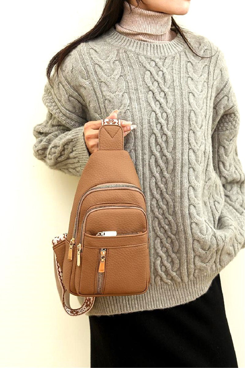 Vegan Crossbody Sling Chest Pack Bag