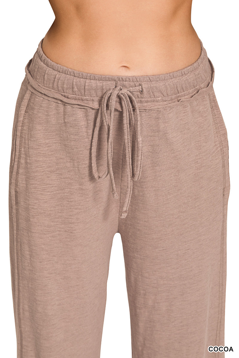 Zenana Cotton Slub Pants