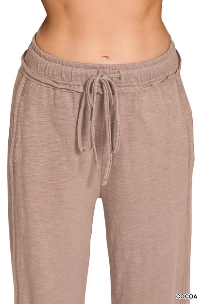 Zenana Cotton Slub Pants