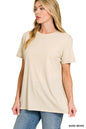 Zenana Cotton Short Sleeve Boyfriend Tee Shirt